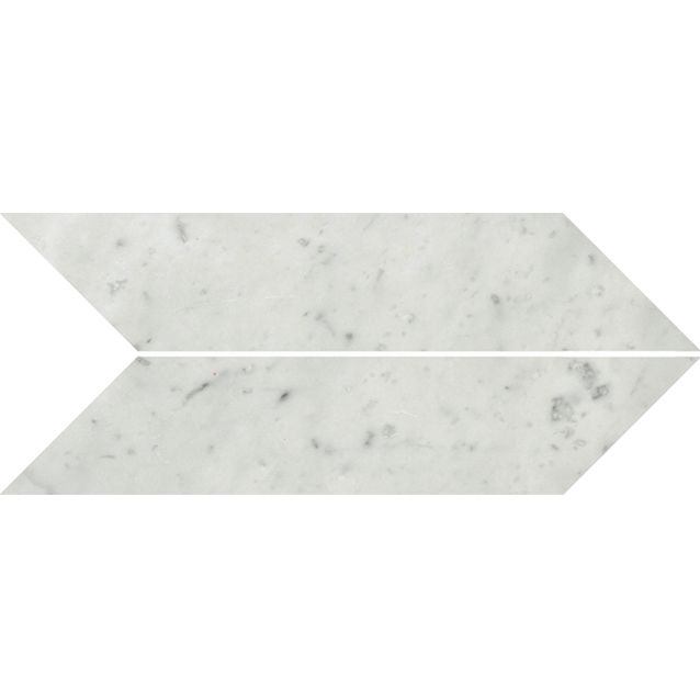 CARRARA CHEVRON 61X15X1 DX/SX