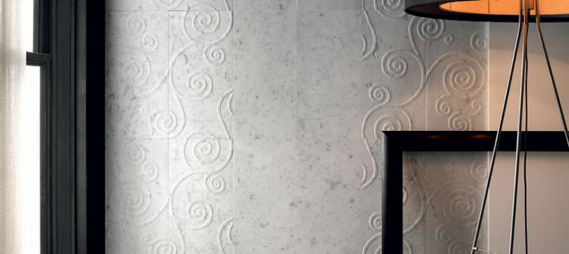 Carrara Volute + Cannettato