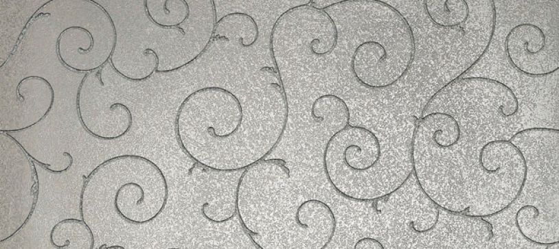agata grigia decoro ricamo glitter
