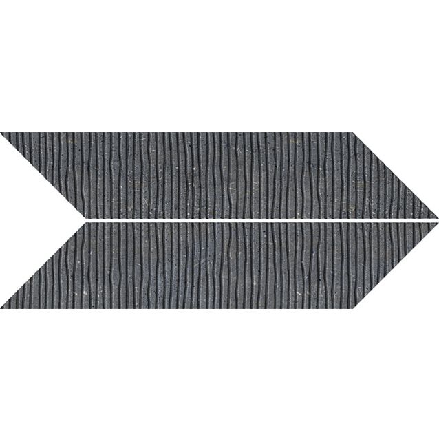 GRIGIO VENEZIA CHEVRON STRIPE 61×15 DX/SX