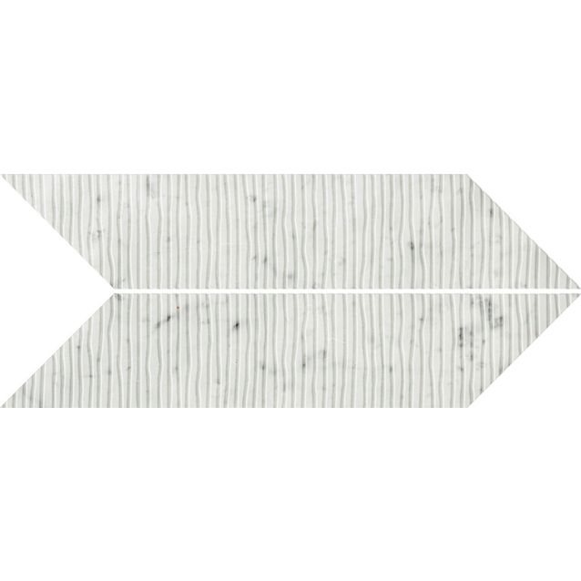 CARRARA CHEVRON STRIPE 61×15 DX/SX